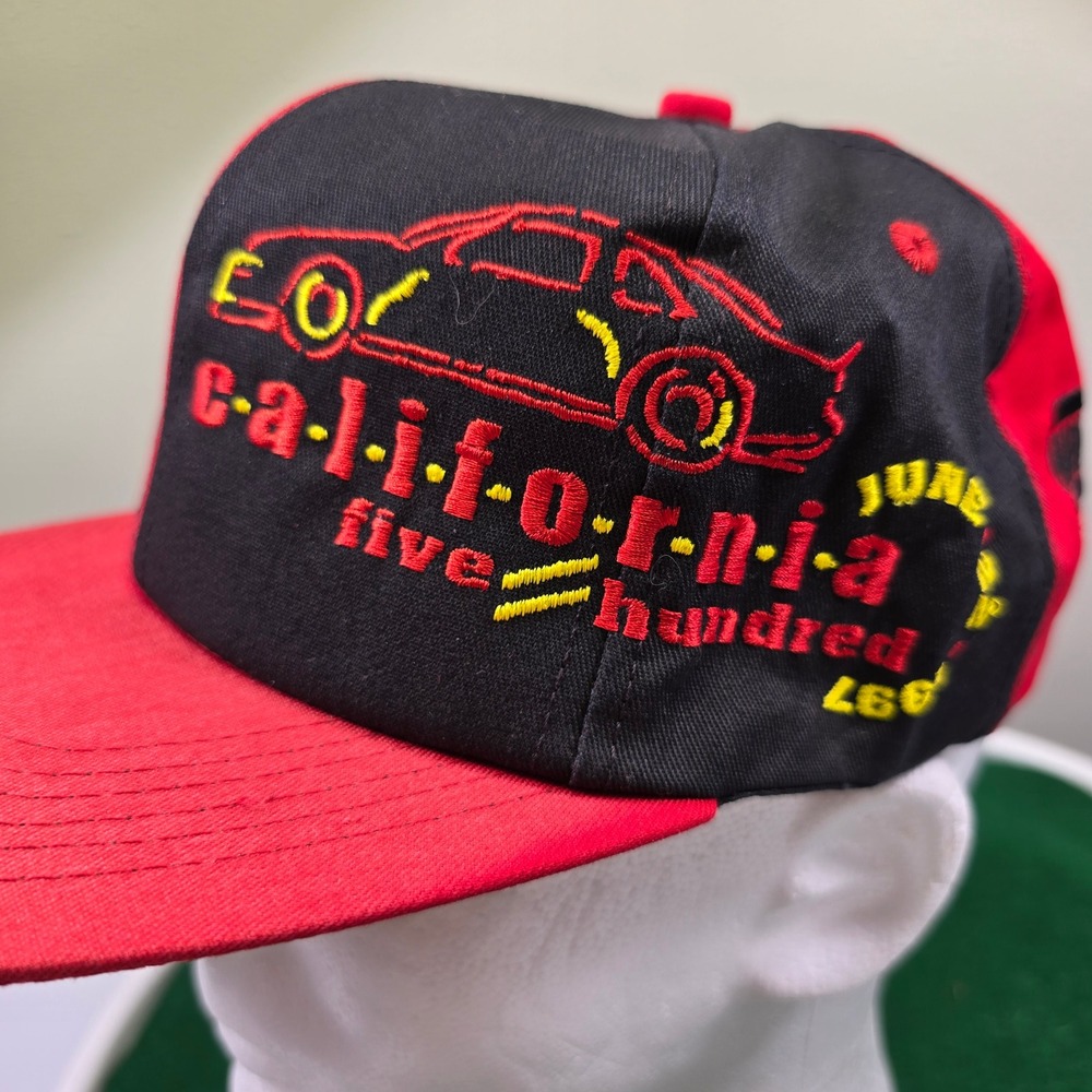VTG 1997 California 500 Inaugural Race Hat NAPA Red Black Snapback NASCAR Cap - Picture 2 of 6